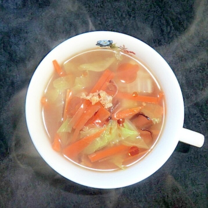 白菜と木耳の中華醤油糀スープ